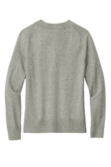 Brooks Brothers® Women's Cotton Stretch V-Neck Sweater BB18401 Light Shadow Grey Heather_4