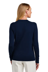 Brooks Brothers® Women's Cotton Stretch V-Neck Sweater BB18401 Navy Blazer_1