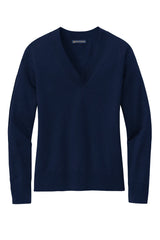 Brooks Brothers® Women's Cotton Stretch V-Neck Sweater BB18401 Navy Blazer_3