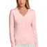 Brooks Brothers® Women's Cotton Stretch V-Neck Sweater BB18401 Pearl Pink