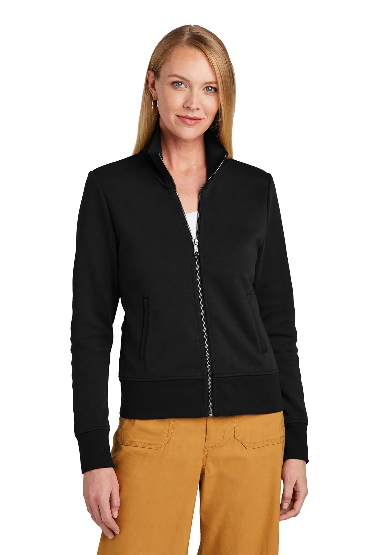 Brooks Brothers® Women's Double-Knit Full-Zip BB18211 Deep Black