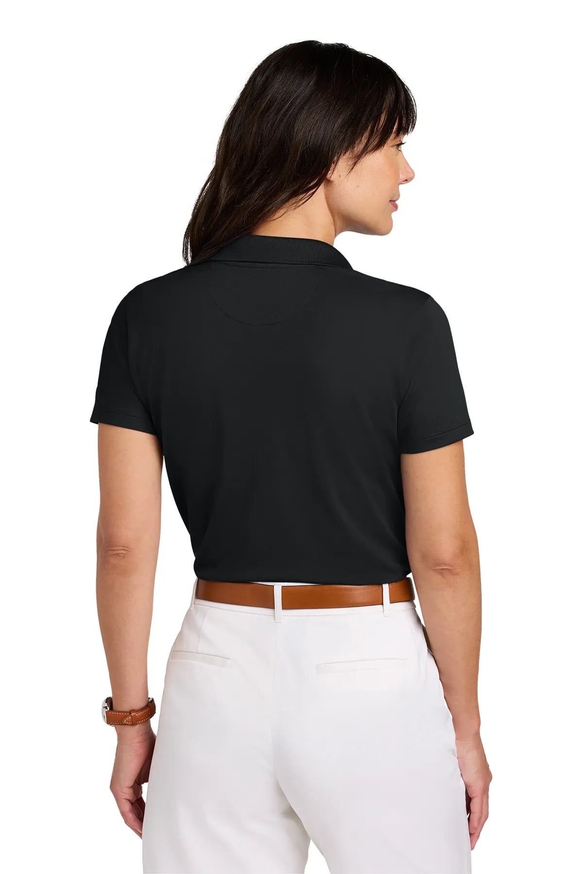 Brooks Brothers ®  Women's Mesh Pique Performance Polo BB18221 Deep Black_1