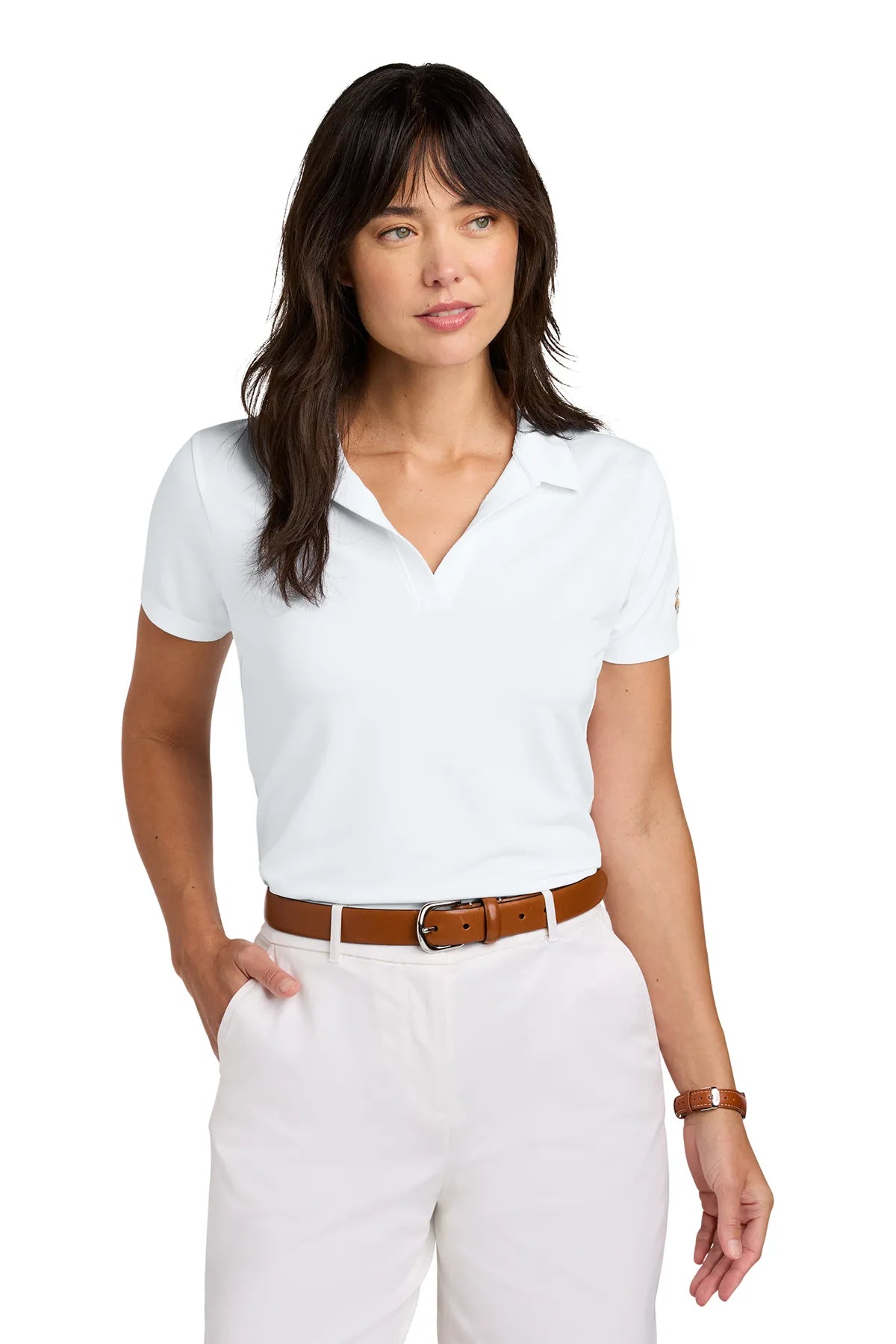 Brooks Brothers ®  Women's Mesh Pique Performance Polo BB18221 White