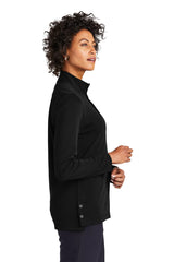 Brooks Brothers® Women's Mid-Layer Stretch 1/2-Button BB18203 black heather_2