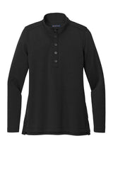 Brooks Brothers® Women's Mid-Layer Stretch 1/2-Button BB18203 black heather_3