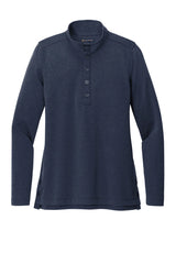 Brooks Brothers® Women's Mid-Layer Stretch 1/2-Button BB18203 navy blazer heather_3