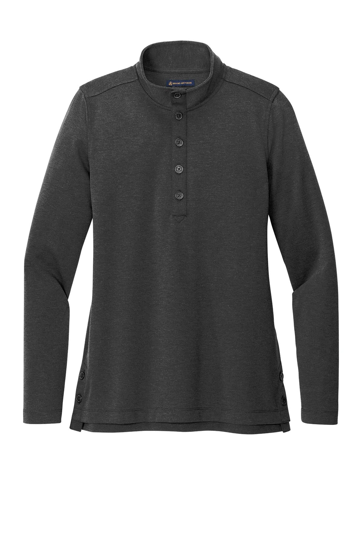 Brooks Brothers® Women's Mid-Layer Stretch 1/2-Button BB18203 windsor grey heather_3