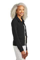 Brooks Brothers® Women's Mid-Layer Stretch Button Jacket BB18205 Black Heather_2