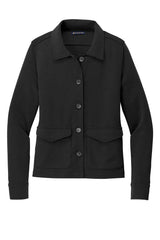 Brooks Brothers® Women's Mid-Layer Stretch Button Jacket BB18205 Black Heather_3