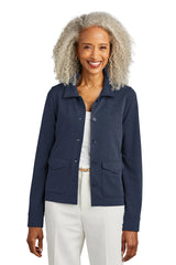 Brooks Brothers® Women's Mid-Layer Stretch Button Jacket BB18205 Navy Blazer Heather