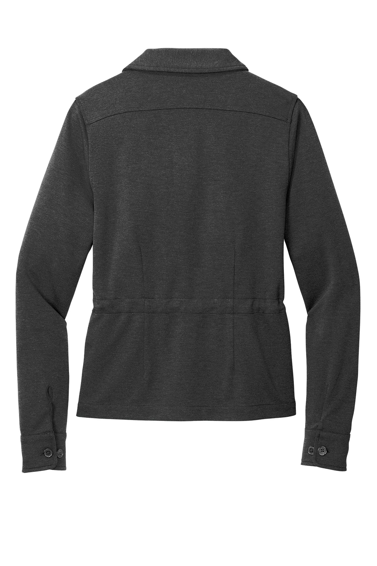 Brooks Brothers® Women's Mid-Layer Stretch Button Jacket BB18205 Windsor Grey Heather_4
