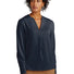 Brooks Brothers® Women's Open-Neck Satin Blouse BB18009 Night Navy