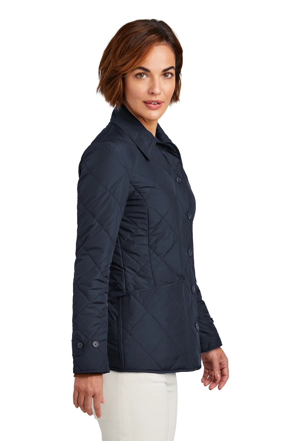 Brooks Brothers® Women's Quilted Jacket BB18601 Night Navy_2