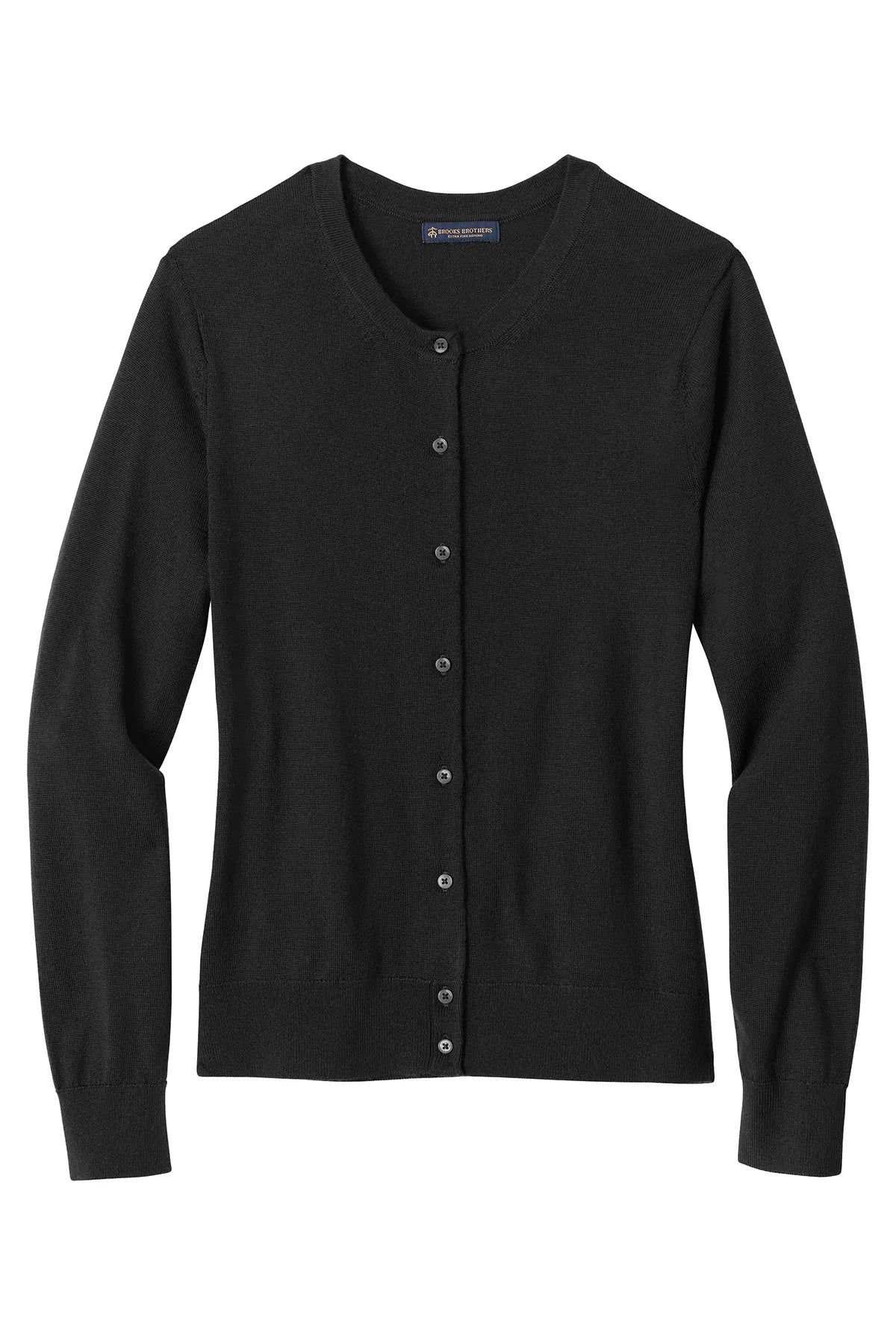 Brooks Brothers® Women's Washable Merino Cardigan Sweater BB18413 Deep Black_3