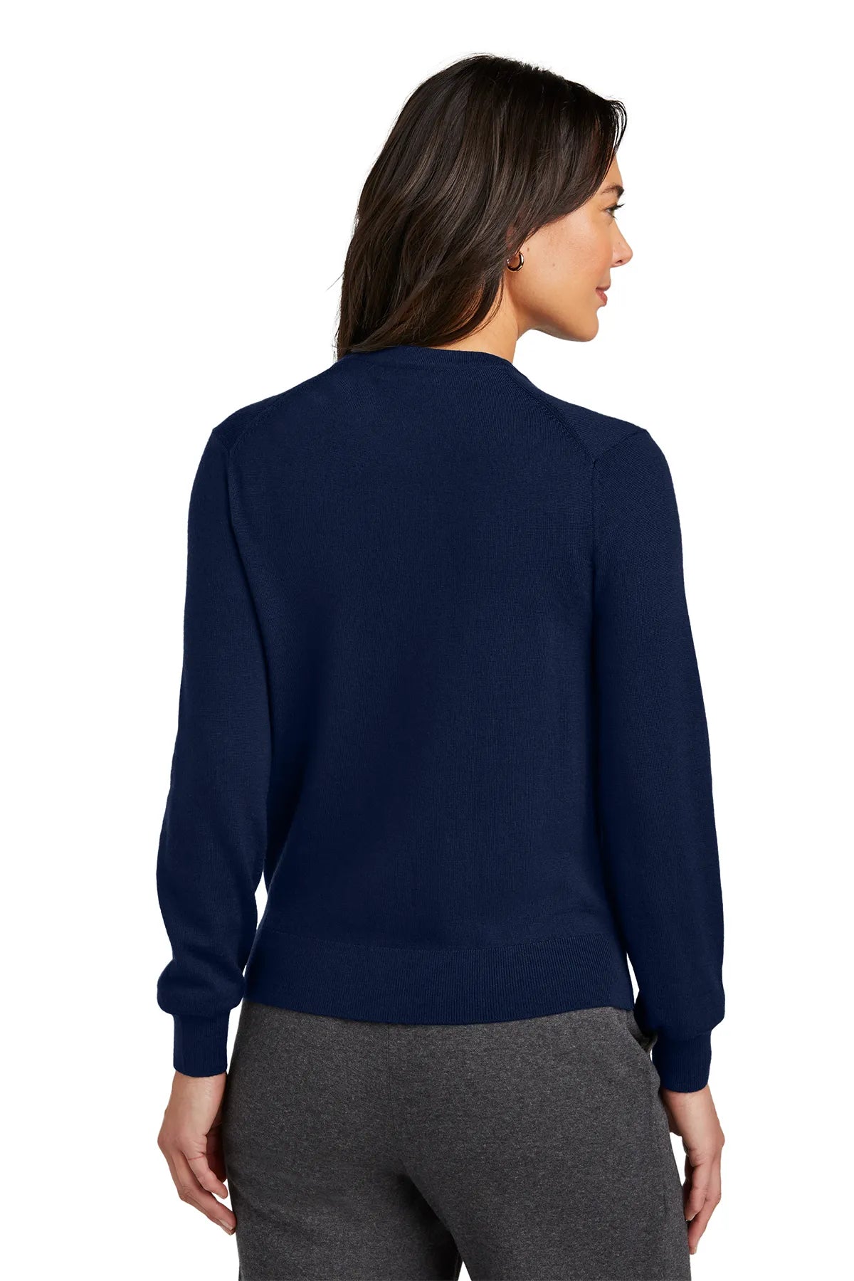 Brooks Brothers® Women's Washable Merino Cardigan Sweater BB18413 Navy Blazer_1