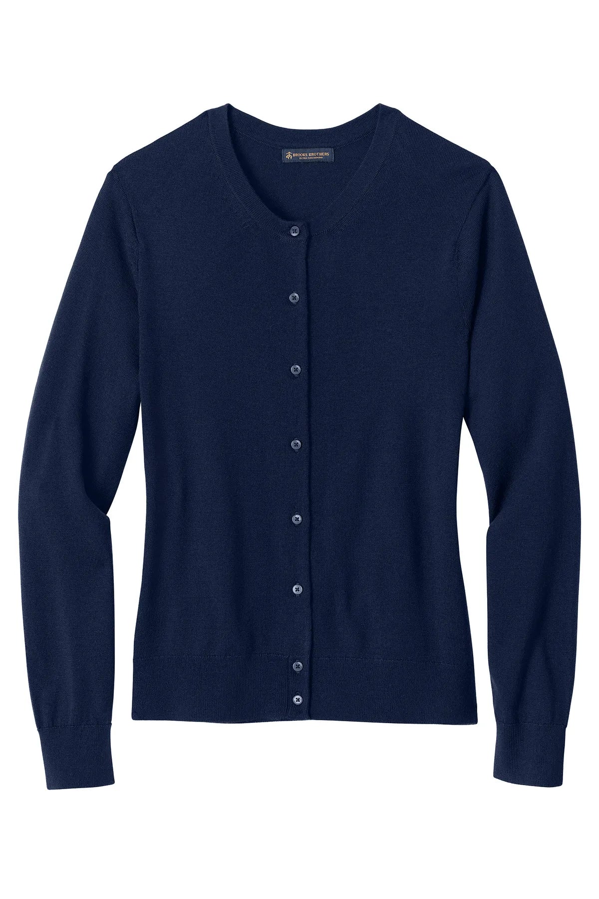 Brooks Brothers® Women's Washable Merino Cardigan Sweater BB18413 Navy Blazer_3