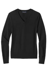 Brooks Brothers® Women's Washable Merino V-Neck Sweater BB18411 Deep Black_3
