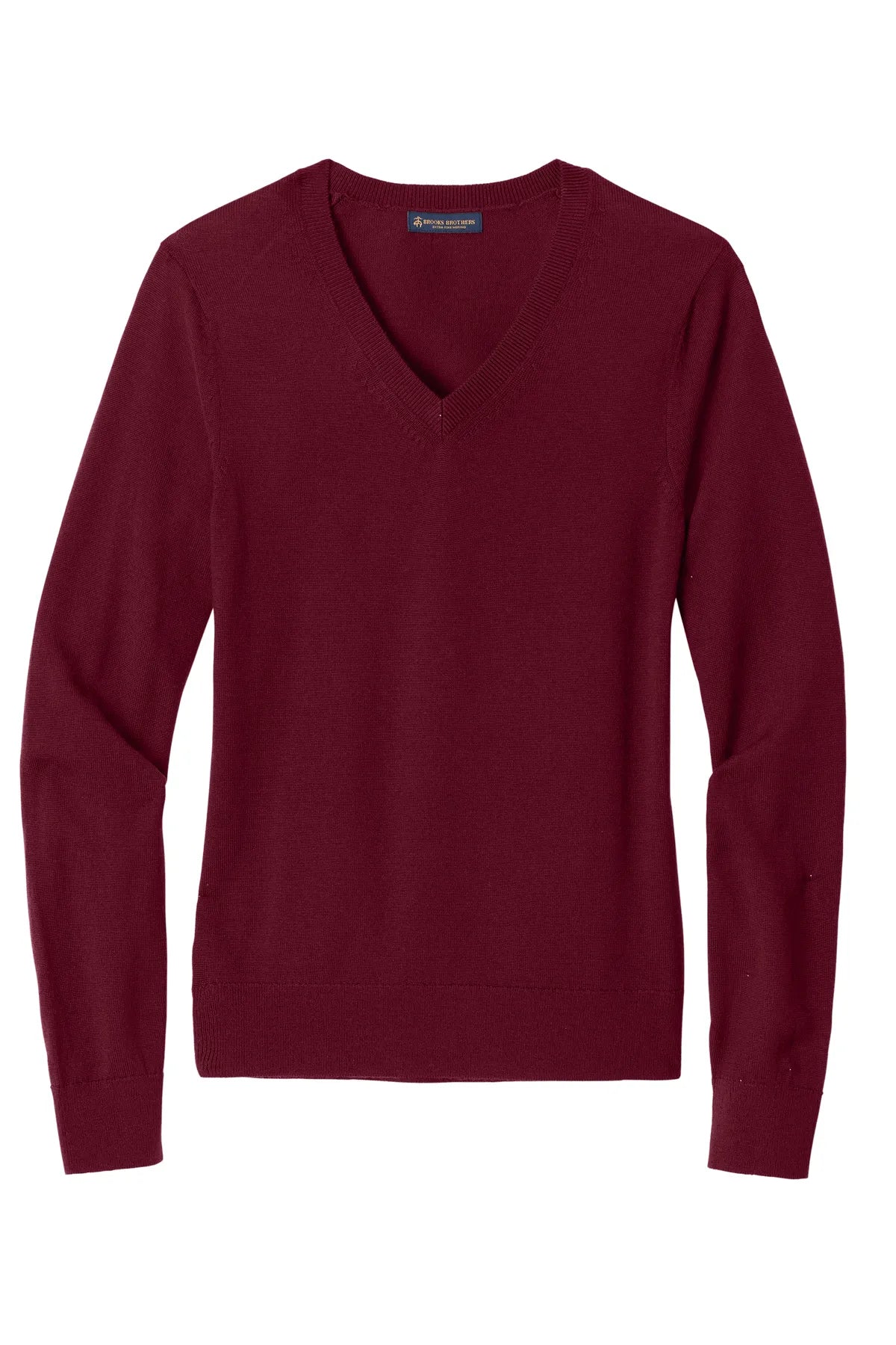 Brooks Brothers® Women's Washable Merino V-Neck Sweater BB18411 Vintage Port_3