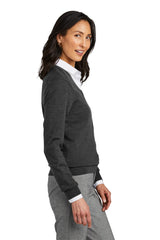 Brooks Brothers® Women's Washable Merino V-Neck Sweater BB18411 Windsor Grey Heather_2