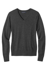 Brooks Brothers® Women's Washable Merino V-Neck Sweater BB18411 Windsor Grey Heather_3