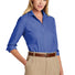 Brooks Brothers® Women's Wrinkle-Free Stretch Nailhead Shirt BB18003 cobalt blue