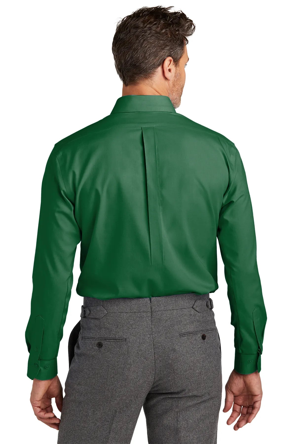 Brooks Brothers® Wrinkle-Free Stretch Nailhead Shirt BB18002 club green_1