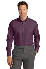 Brooks Brothers® Wrinkle-Free Stretch Nailhead Shirt BB18002 navy blazer/ vintage port
