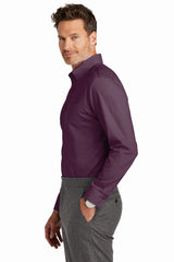 Brooks Brothers® Wrinkle-Free Stretch Nailhead Shirt BB18002 navy blazer/ vintage port_2