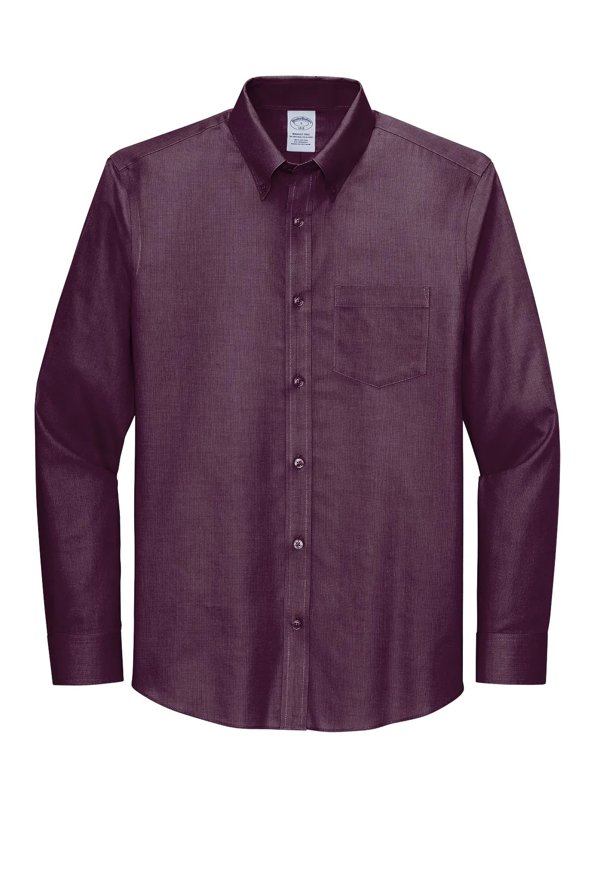 Brooks Brothers® Wrinkle-Free Stretch Nailhead Shirt BB18002 navy blazer/ vintage port_3