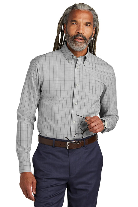 Brooks Brothers® Wrinkle-Free Stretch Patterned Shirt BB18008 Shadow Grey