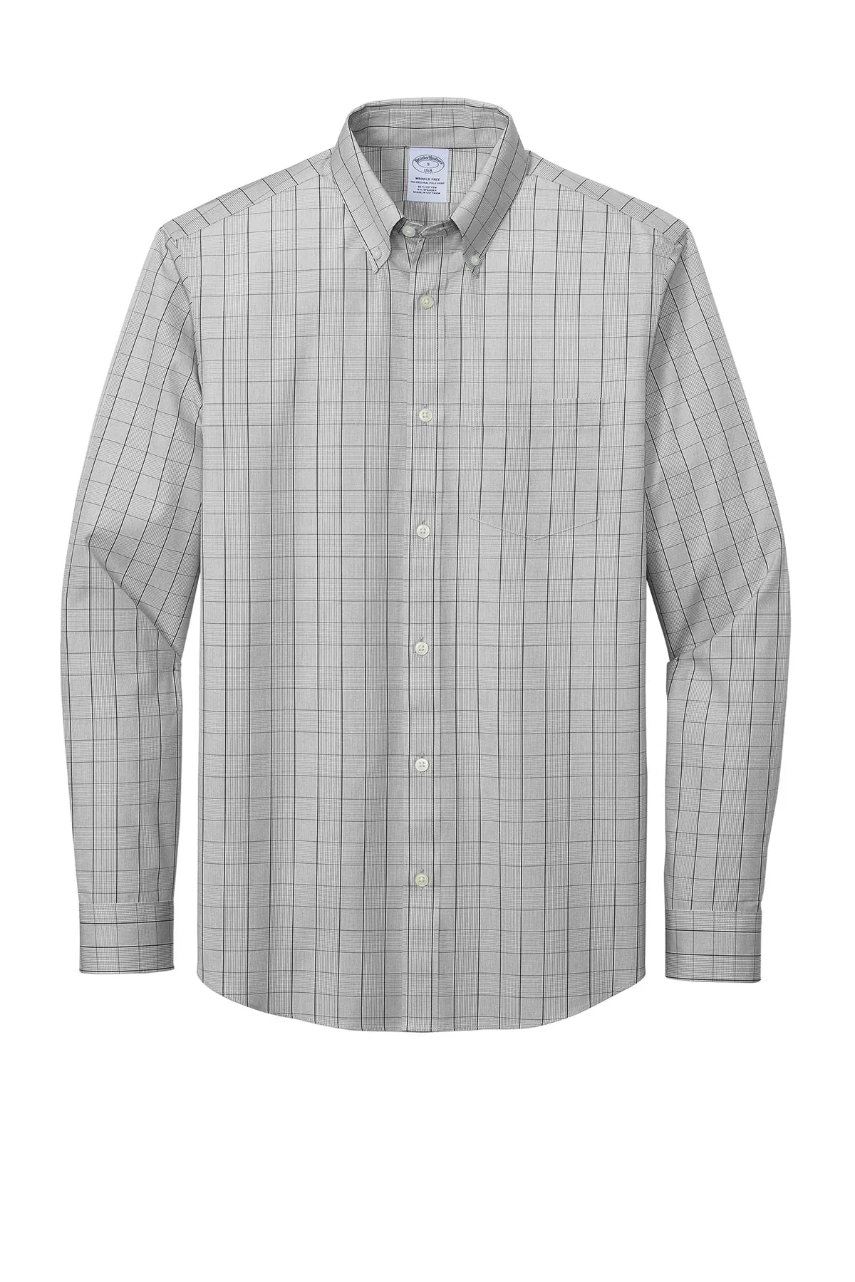 Brooks Brothers® Wrinkle-Free Stretch Patterned Shirt BB18008 Shadow Grey_3