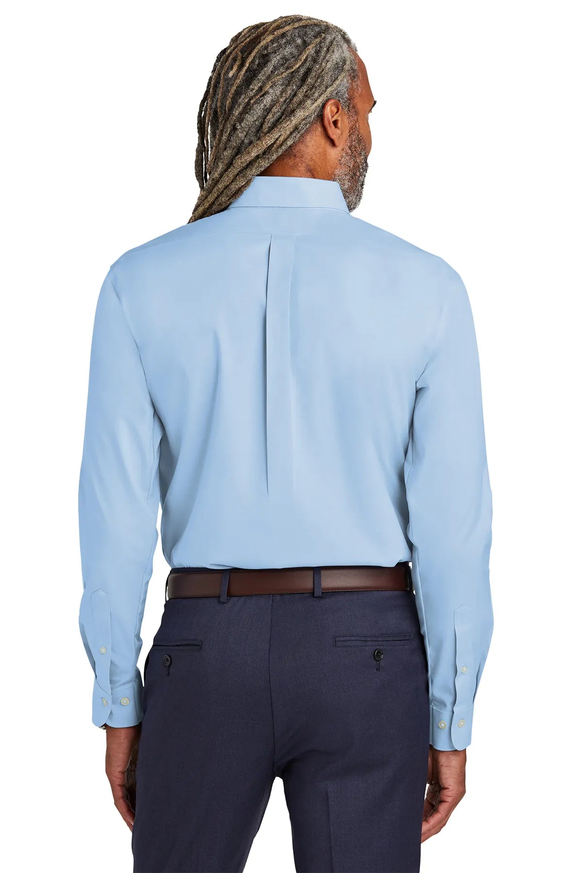 Brooks Brothers® Wrinkle-Free Stretch Pinpoint Shirt BB18000 newport blue_1