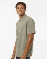Button Down Short Sleeve Shirt silver pebble_1