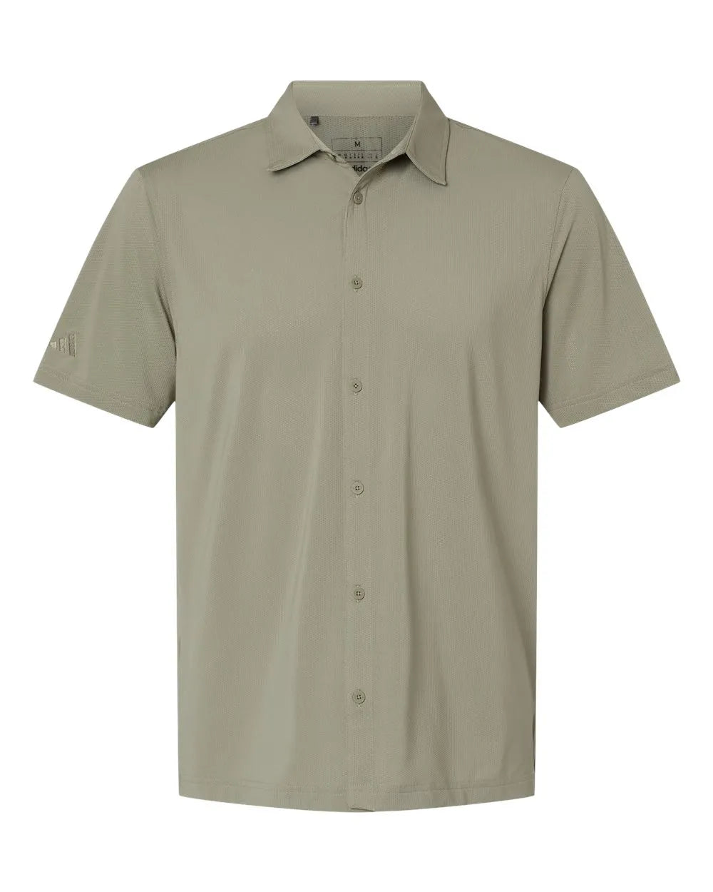 Button Down Short Sleeve Shirt silver pebble_3