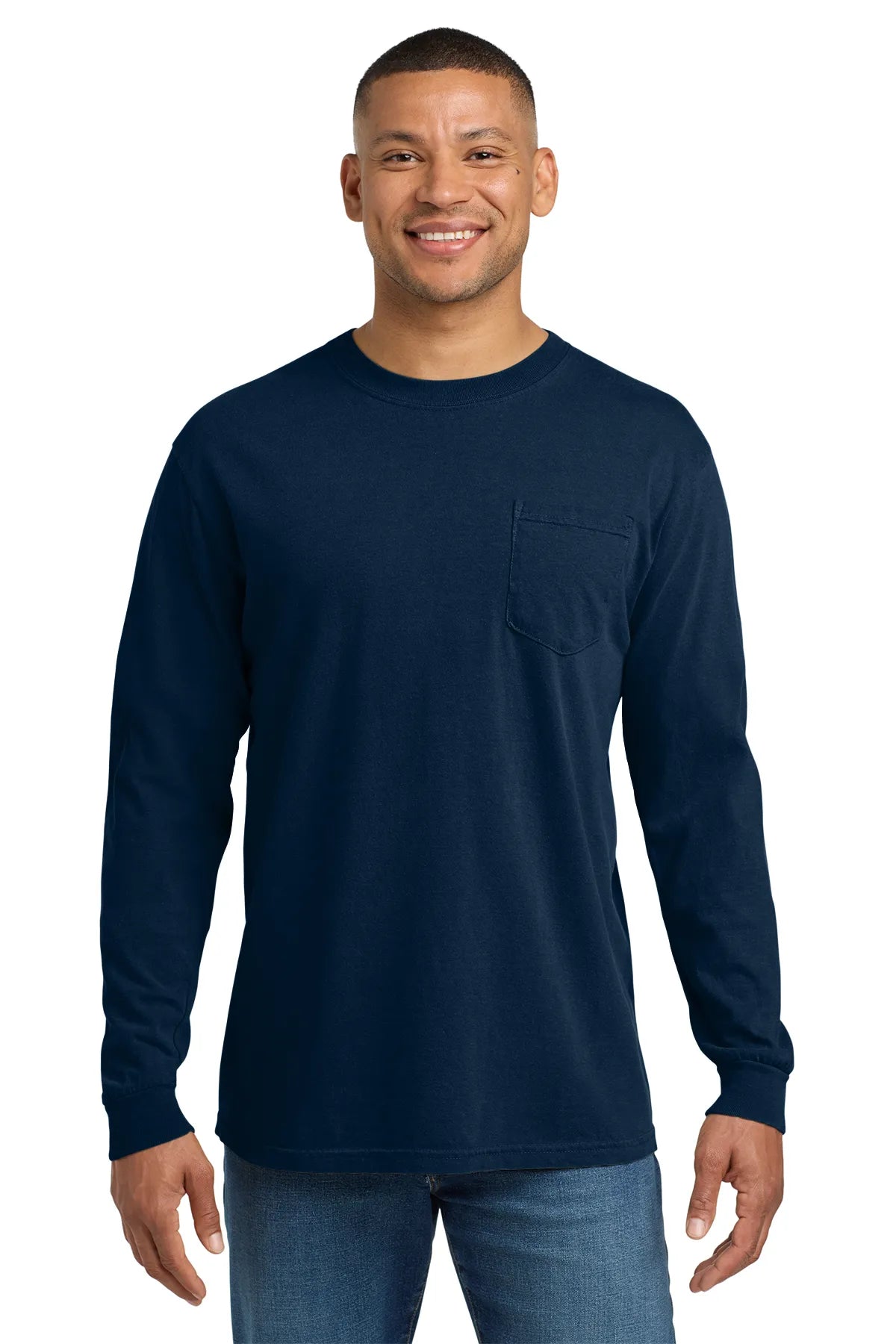 COMFORTCOLORS_HeavyweightRingSpunLongSleevePocketTee.4410-truenavy