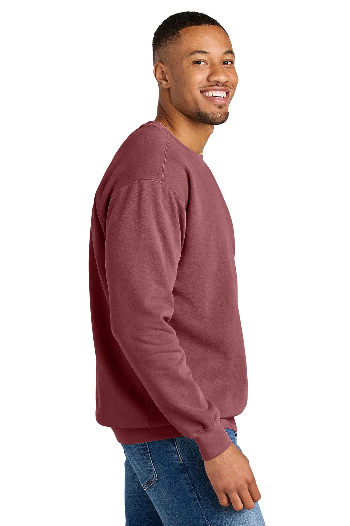 COMFORTCOLORS_RingSpunCrewneckSweatshirt.1566-crimson_3