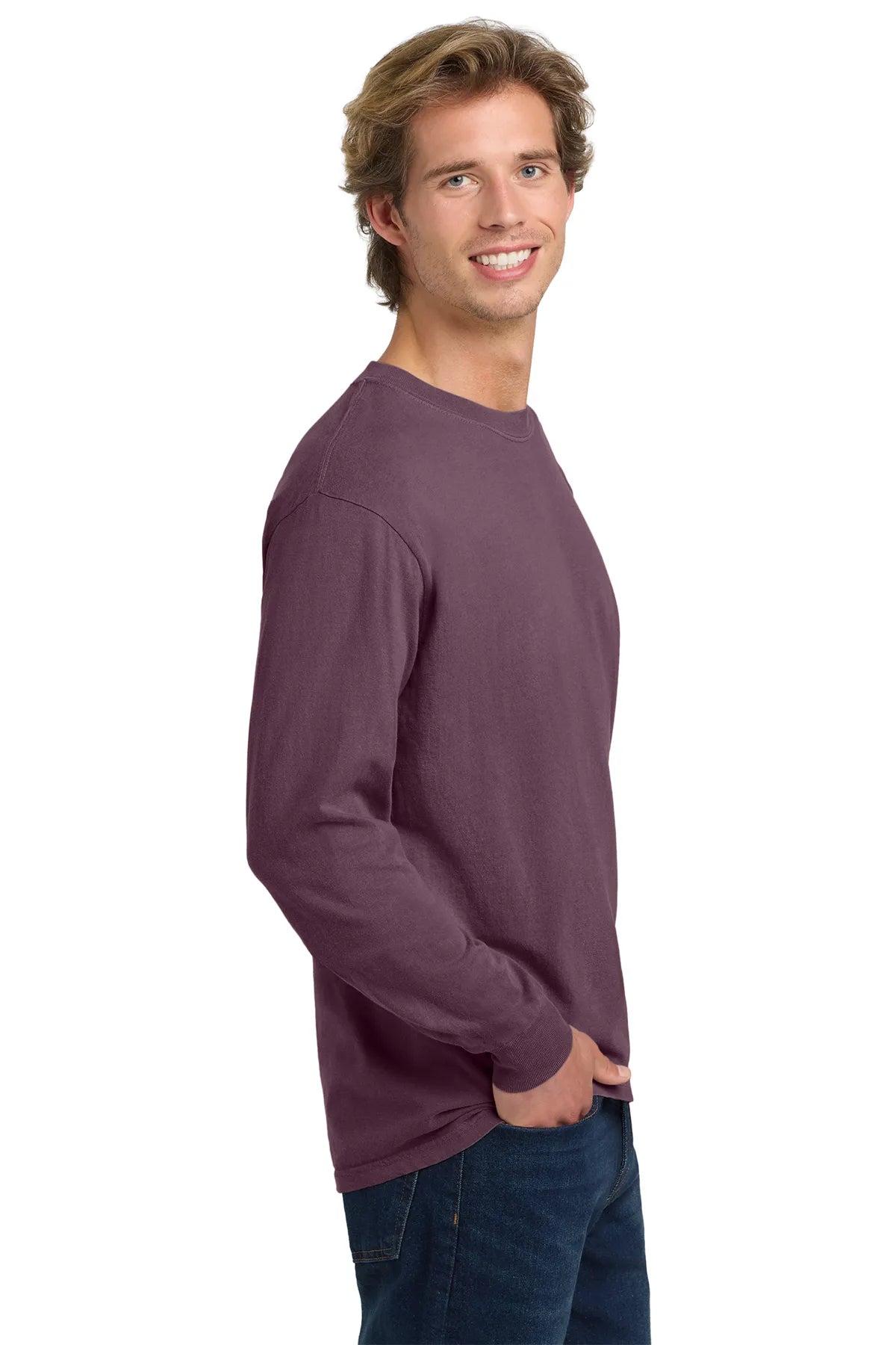 COMFORT COLORS ® Heavyweight Ring Spun Long Sleeve Tee. 6014 Berry_1