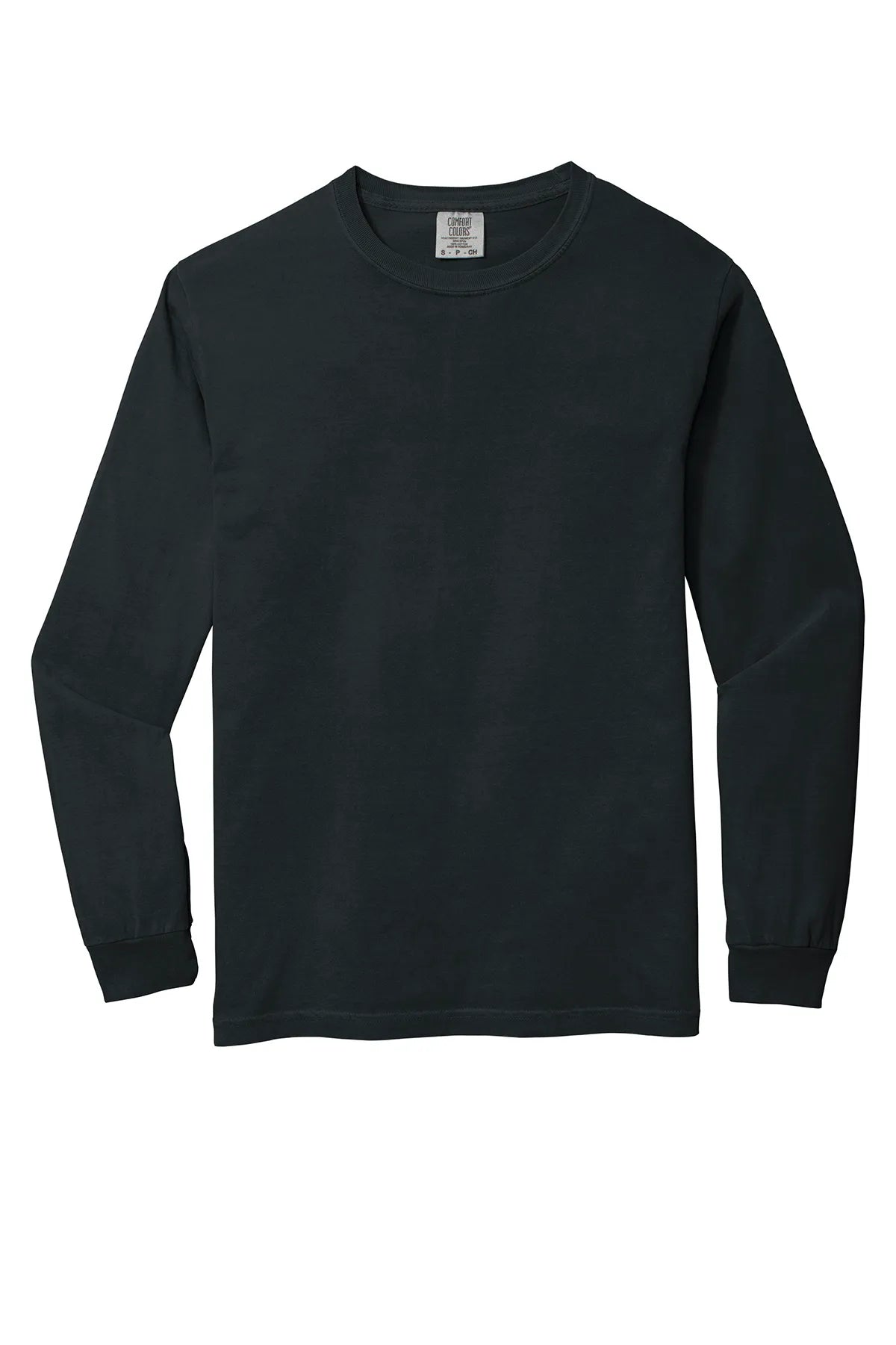 COMFORT COLORS ® Heavyweight Ring Spun Long Sleeve Tee. 6014 Black_4