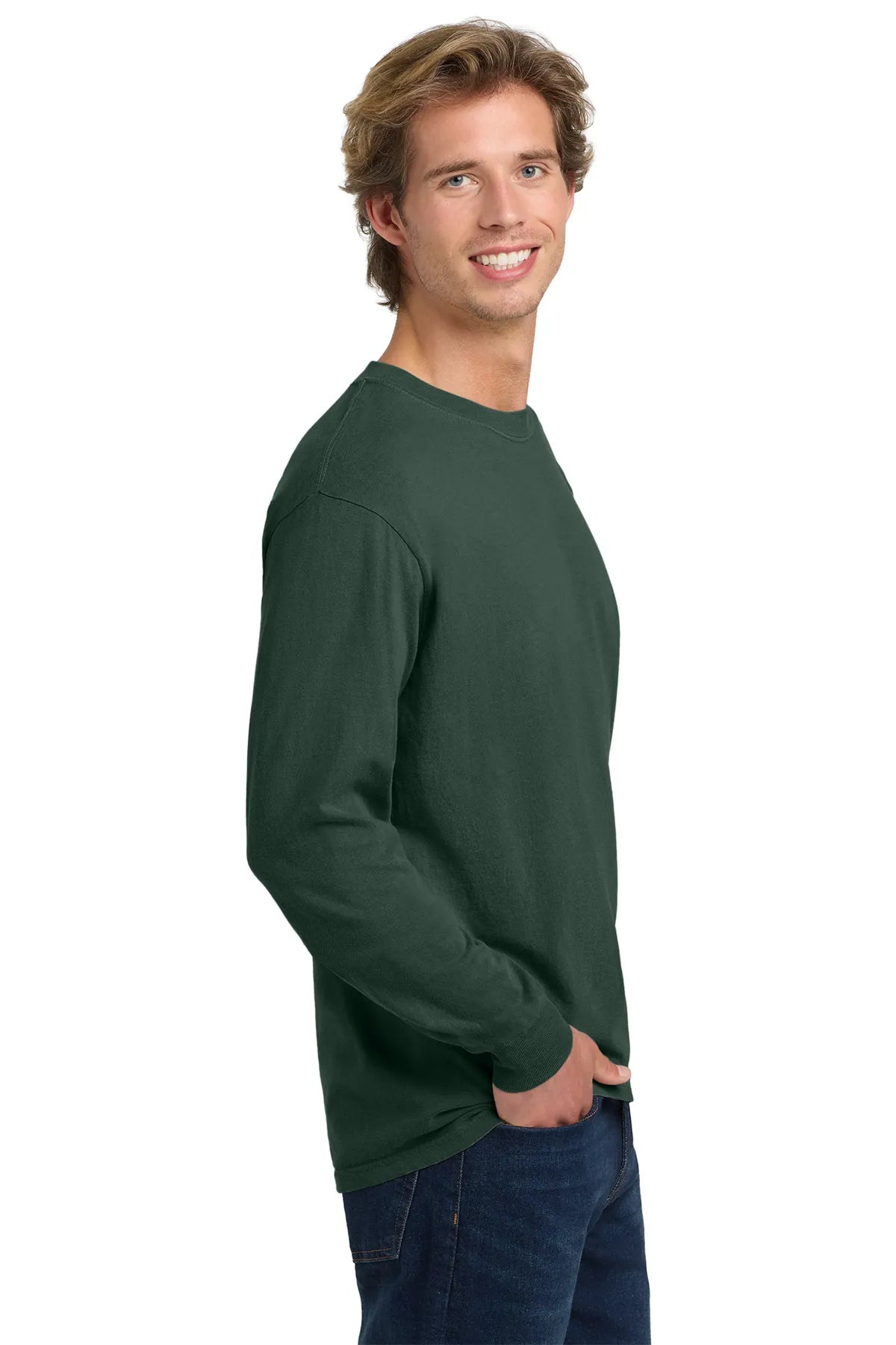 COMFORT COLORS ® Heavyweight Ring Spun Long Sleeve Tee. 6014 Blue Spruce_1