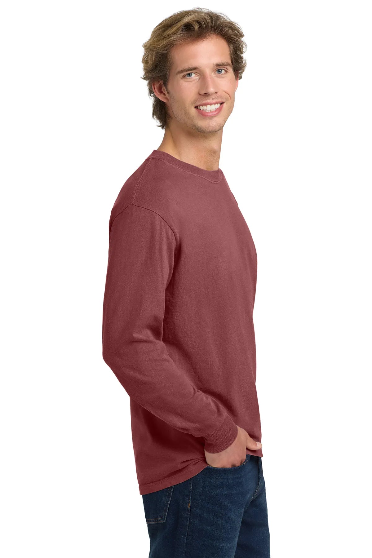 COMFORT COLORS ® Heavyweight Ring Spun Long Sleeve Tee. 6014 Brick_1