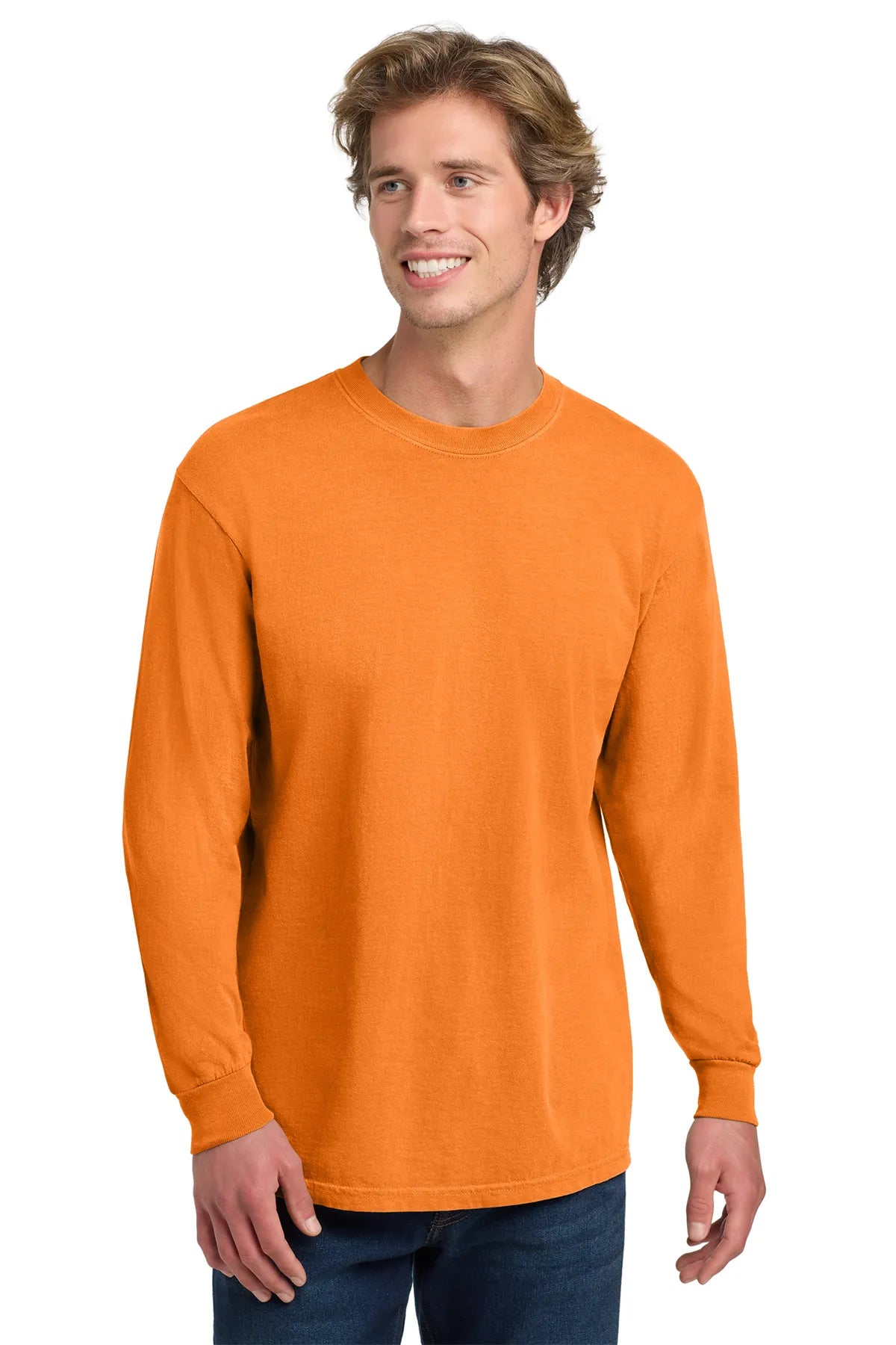 COMFORT COLORS ® Heavyweight Ring Spun Long Sleeve Tee. 6014 Bright Orange_3