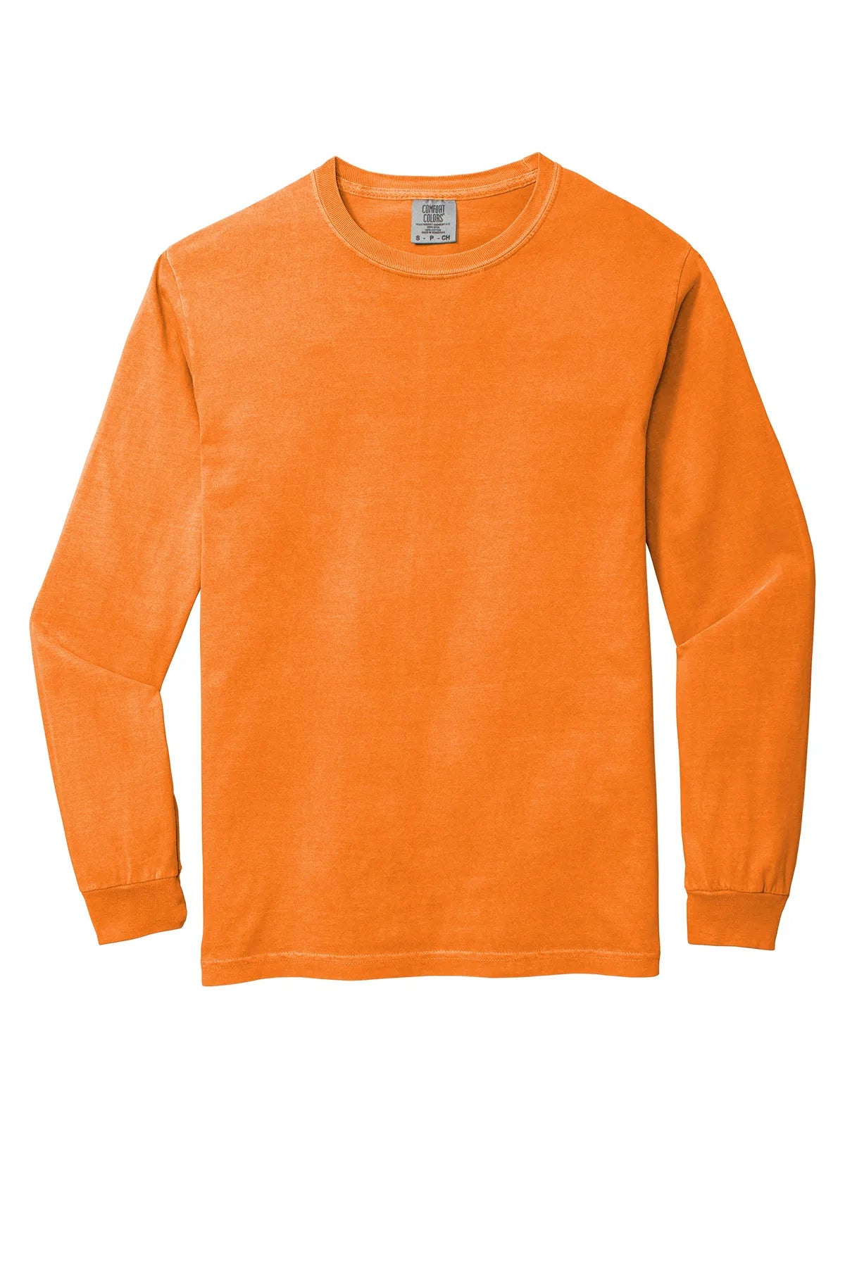 COMFORT COLORS ® Heavyweight Ring Spun Long Sleeve Tee. 6014 Bright Orange_4