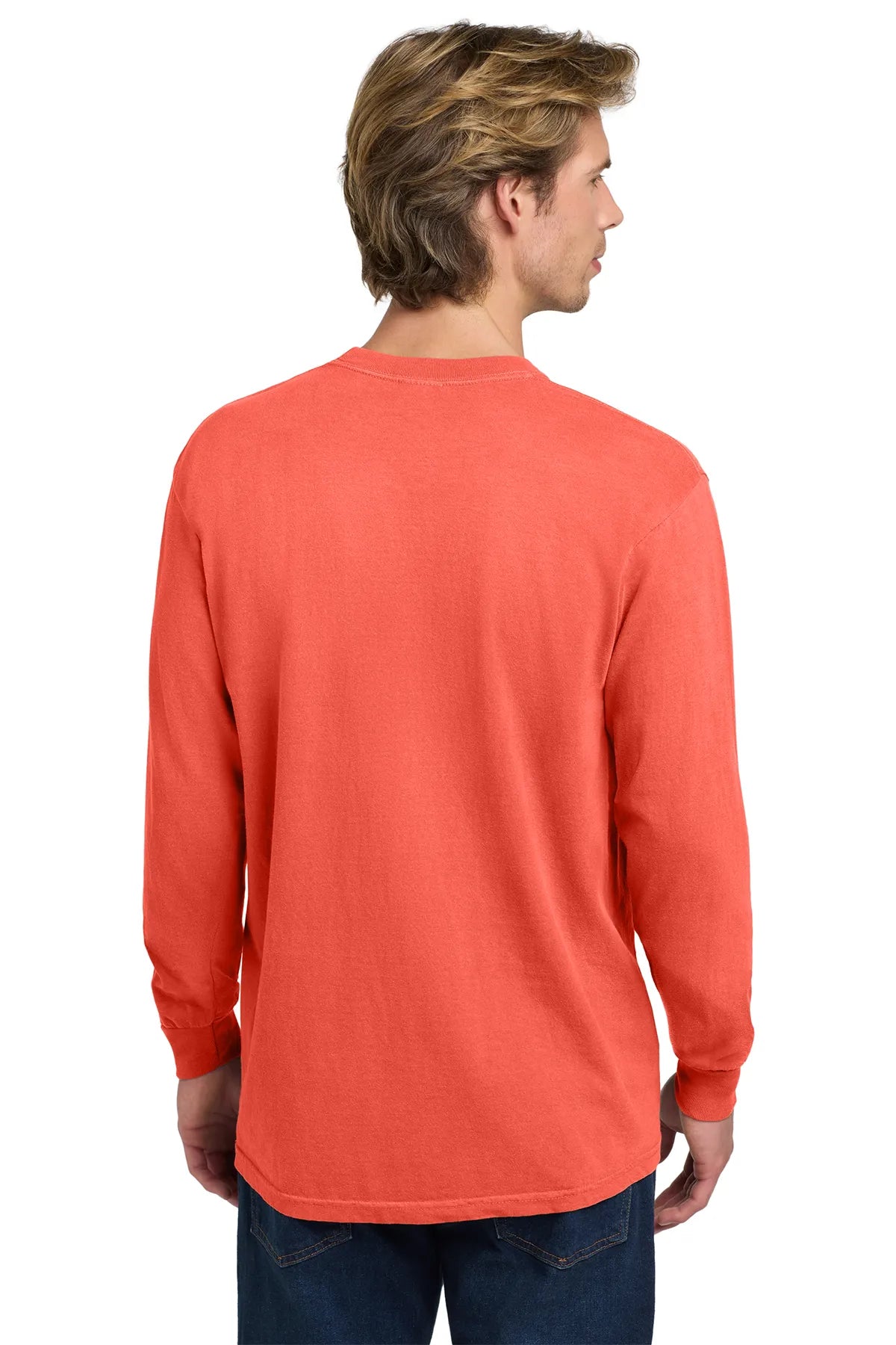 COMFORT COLORS ® Heavyweight Ring Spun Long Sleeve Tee. 6014 Bright Salmon_2