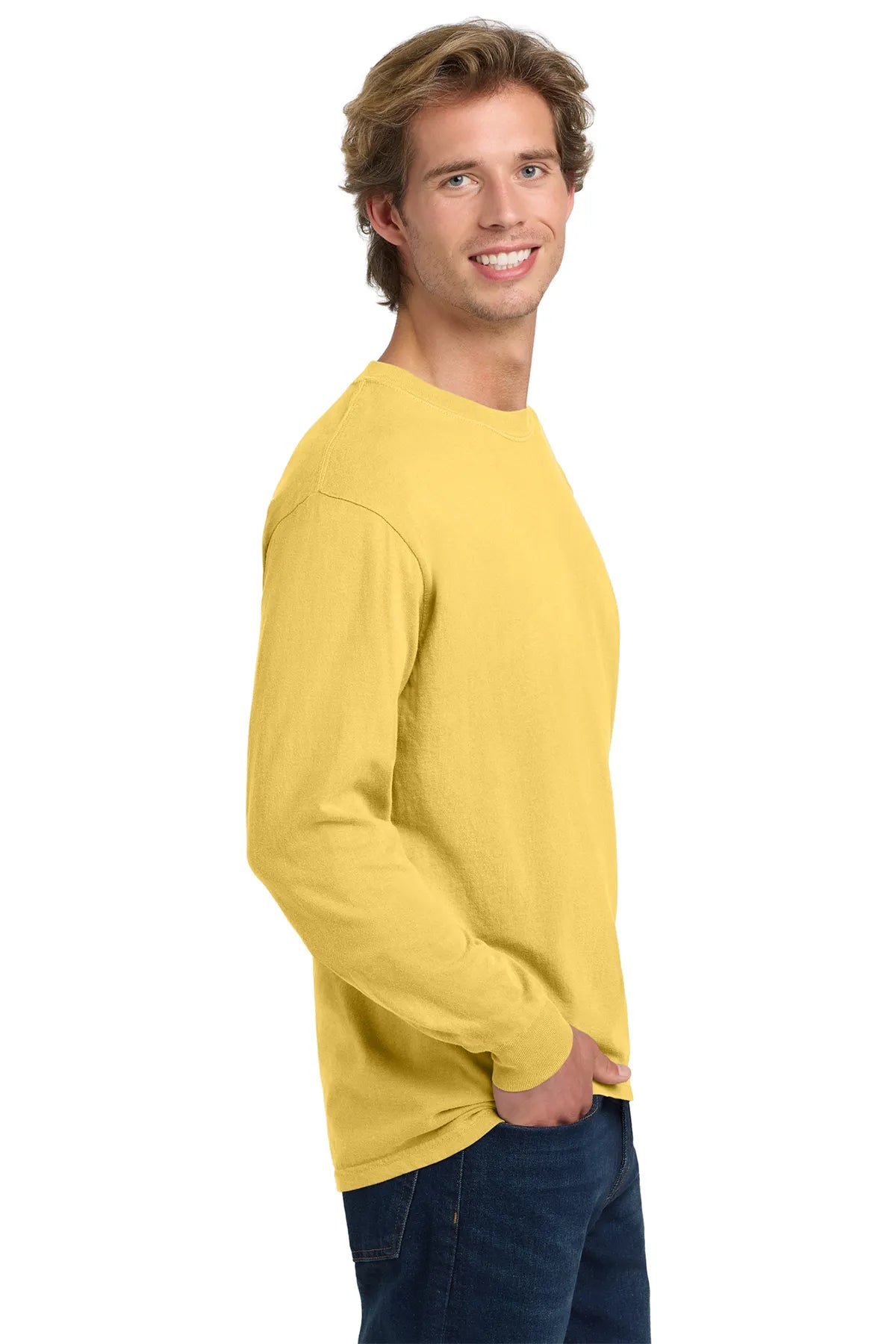 COMFORT COLORS ® Heavyweight Ring Spun Long Sleeve Tee. 6014 Butter_1