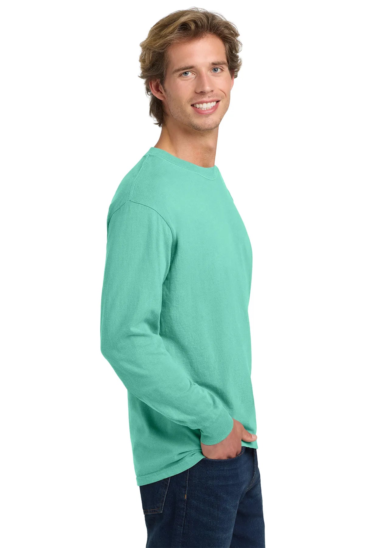 COMFORT COLORS ® Heavyweight Ring Spun Long Sleeve Tee. 6014 Chalky Mint_1