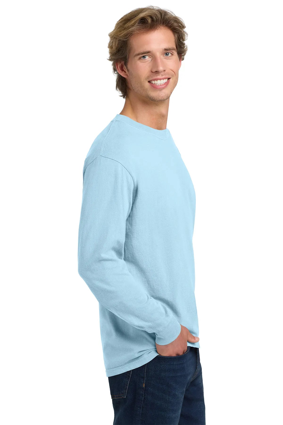 COMFORT COLORS ® Heavyweight Ring Spun Long Sleeve Tee. 6014 Chambray_1