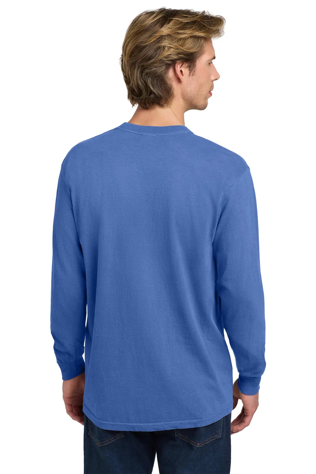 COMFORT COLORS ® Heavyweight Ring Spun Long Sleeve Tee. 6014 Flo Blue_2
