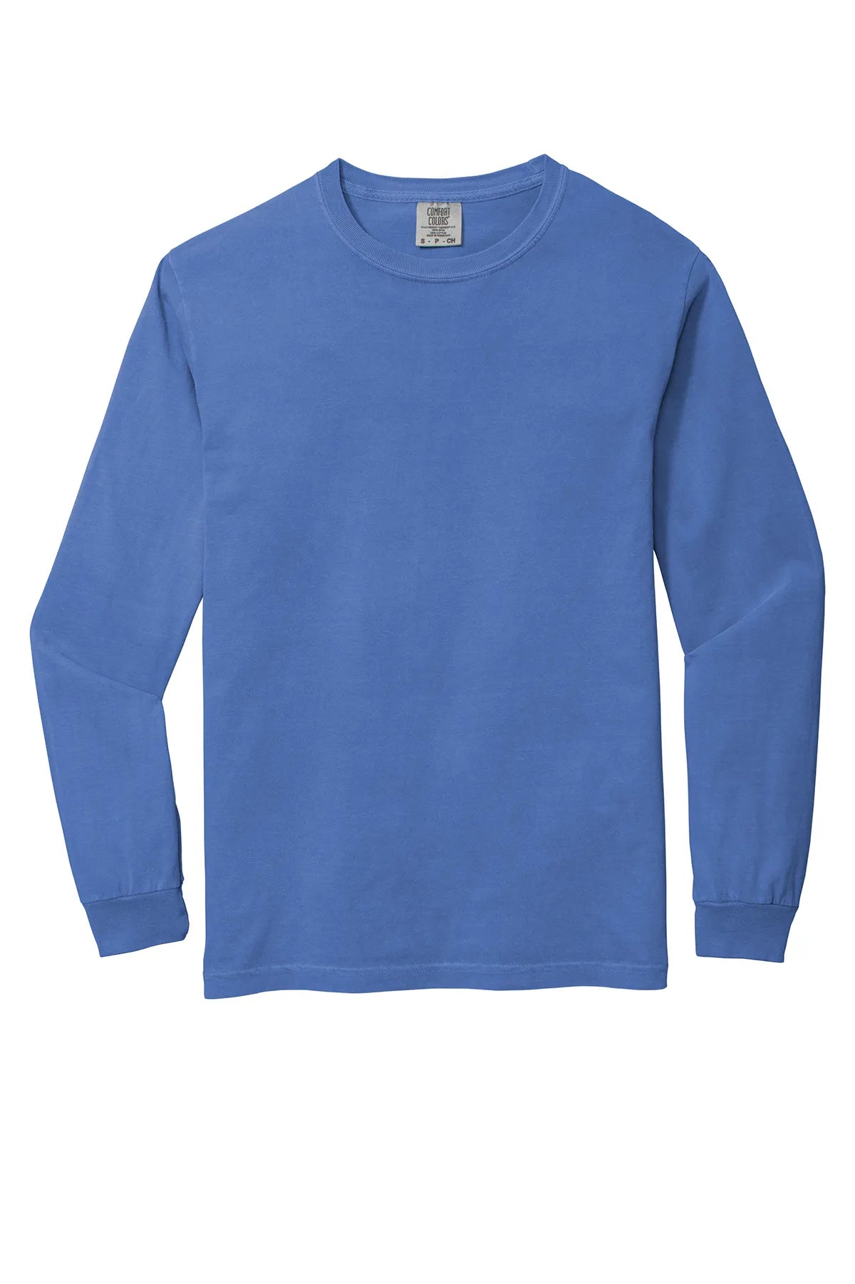 COMFORT COLORS ® Heavyweight Ring Spun Long Sleeve Tee. 6014 Flo Blue_4