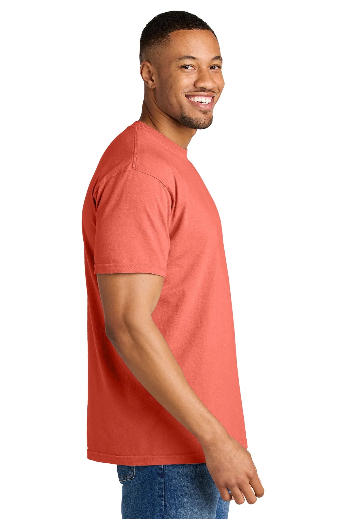 COMFORT COLORS ® Heavyweight Ring Spun Tee. 1717 Bright Salmon_3
