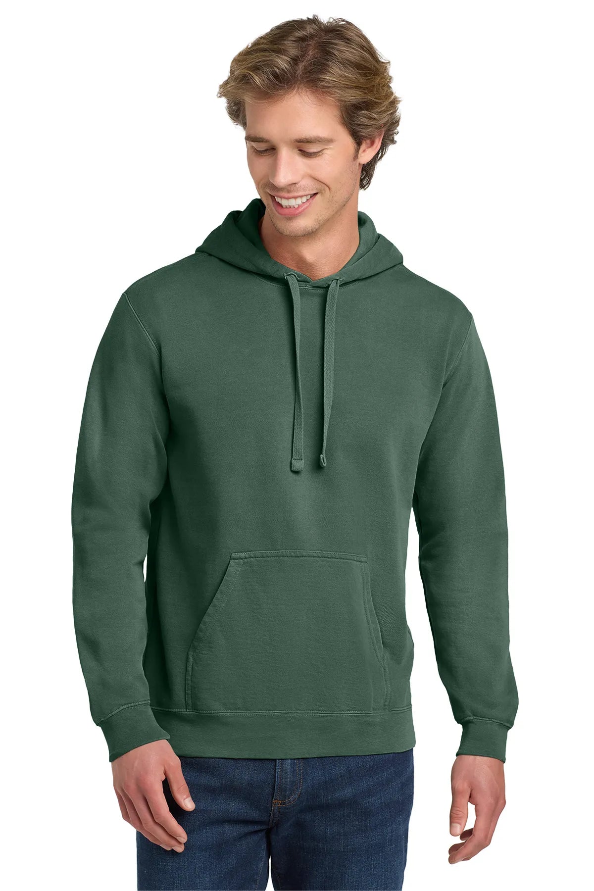 COMFORT COLORS ® Ring Spun Hooded Sweatshirt Blue Spruce_1